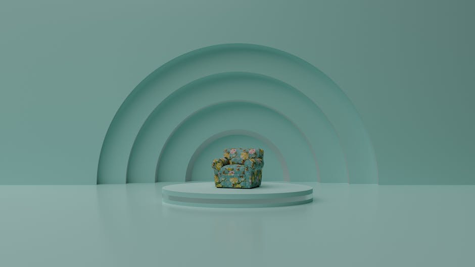 Boutique floral armchair in a designer lounge